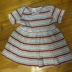 Kate Quinn Kids Dress - Blue and Brown Stripes